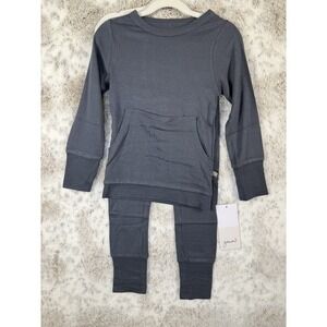 NWT GoumiKids 4T 2 Piece Long Sleeve Blue Outfit Organic Cotton